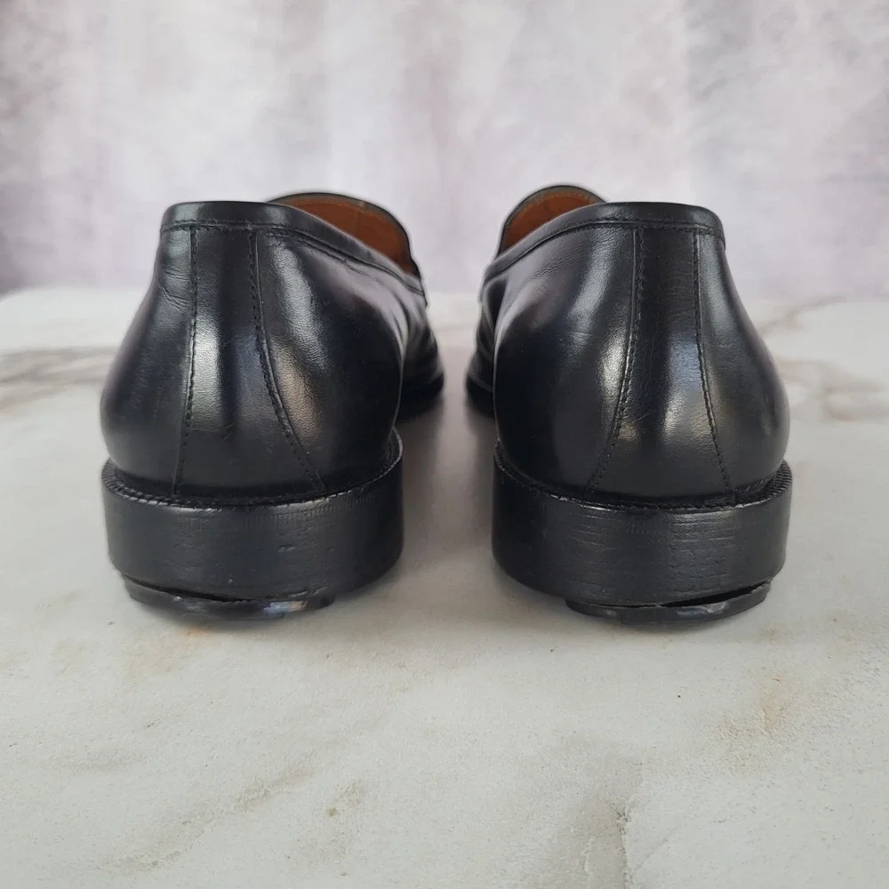 Salvatore Ferragamo Gancini Horsebit Loafers Black Men's Size 8.5 D